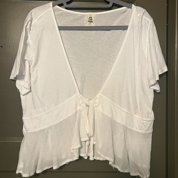 Large NWOT Free People Tie Front Top - Picture 1 of 2